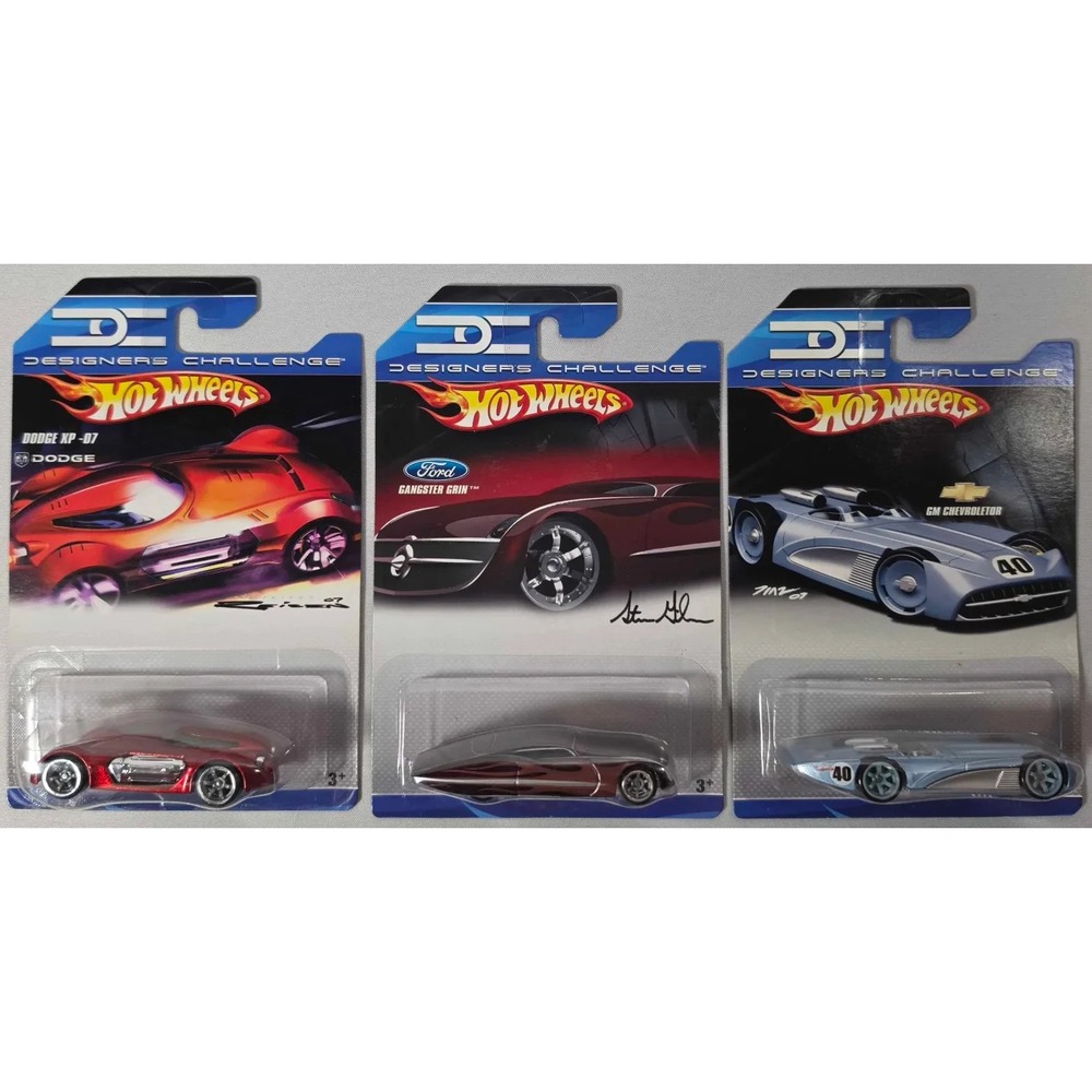 Hot Wheels Designers Challenge Ford/Dodge/Chevrolet/Lotus Lot of 3 - Error Piece